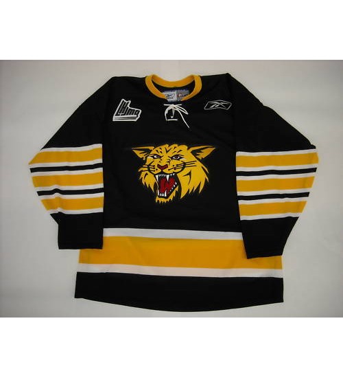 Custom QMJHL Moncton Wildcats Hockey Jersey Third Black